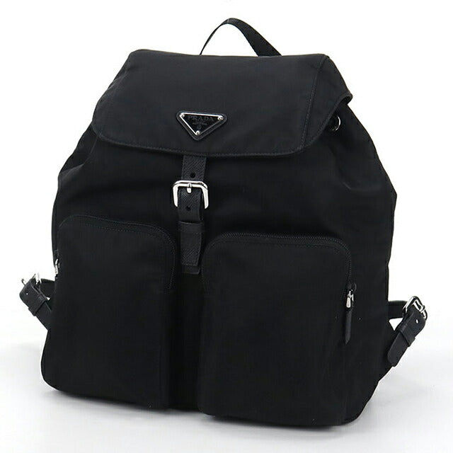 Used Prada backpack ladies brand PRADA bag pack 1BZ005 black bag