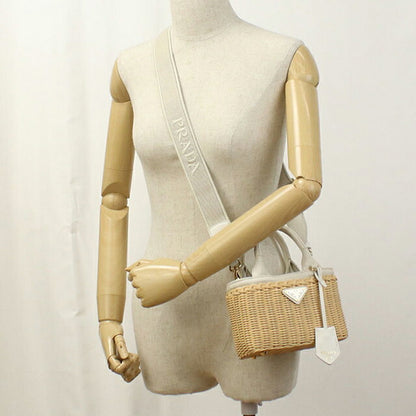 Used Prada basket bag ladies brand PRADA 2WAY 1BG469 2CYG F0N86 beige bag USDPR103895011
