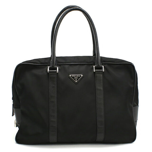 中古 プラダ ブリーフケース メンズ ブランド PRADA レザー ブラック