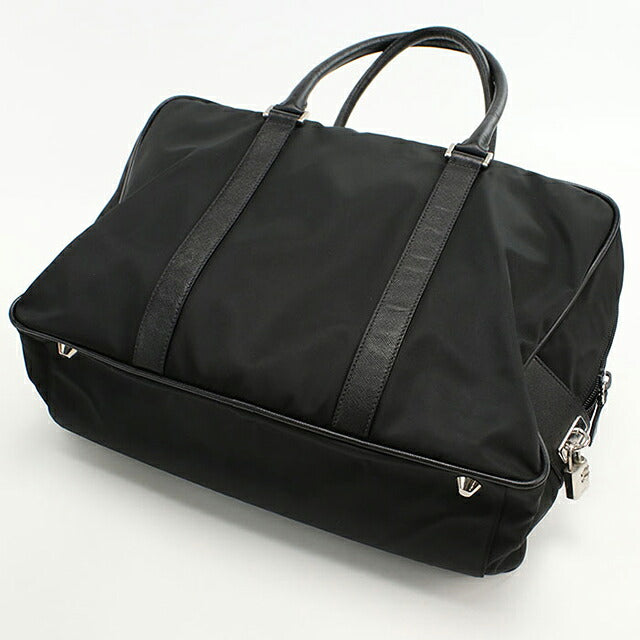 中古 プラダ ブリーフケース メンズ ブランド PRADA レザー ブラック