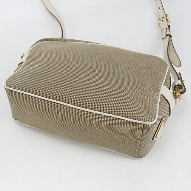 中古 プラダ 斜め掛け ショルダーバッグ レディース ブランド PRADA ロゴジャガード 1BH089 ベージュ バッグ USDPR104118011