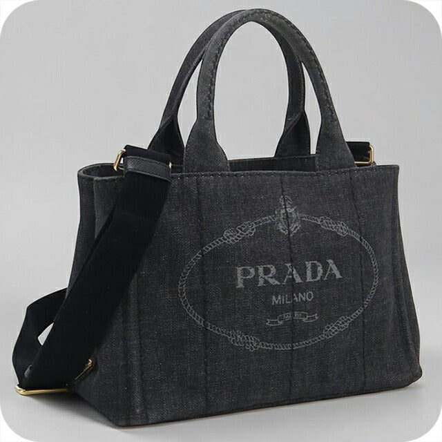 中古 プラダ トートバッグ レディース ブランド PRADA カナパ 2WAY ブラック バッグ USDPR105003011