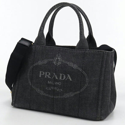 中古 プラダ トートバッグ レディース ブランド PRADA カナパ 2WAY ブラック バッグ USDPR105003011