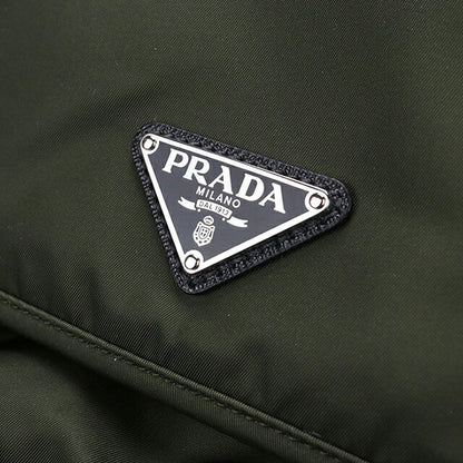 中古 プラダ リュック メンズ ブランド PRADA Re-Nylon バッグパック 2VZ135 2DMG F0244 カーキ USDPR105338011