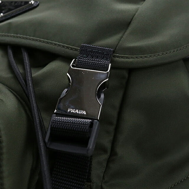 中古 プラダ リュック メンズ ブランド PRADA Re-Nylon バッグパック 2VZ135 2DMG F0244 カーキ USDPR105338011