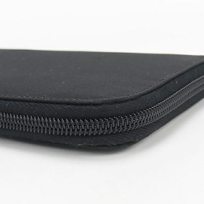 Used Prada long wallet round zipper ladies brand PRADA triangle zip around 1ML506 black USDPR105364011