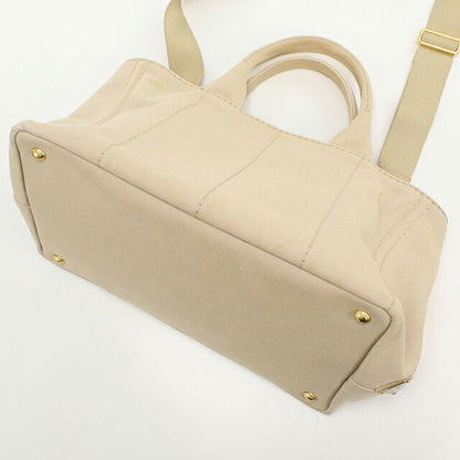中古 プラダ トートバッグ レディース ブランド PRADA カナパ 2WAY BN2642 ベージュ USDPR105393011