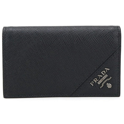 中古 プラダ 名刺入れ メンズ ブランド PRADA サフィアーノレザー ブラック 小物 USDPR105436011