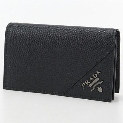 中古 プラダ 名刺入れ メンズ ブランド PRADA サフィアーノレザー ブラック 小物 USDPR105436011