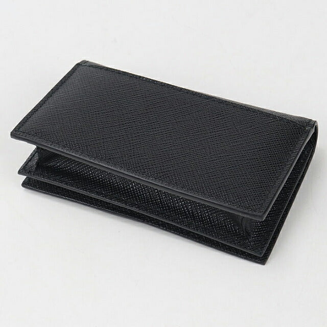 中古 プラダ 名刺入れ メンズ ブランド PRADA サフィアーノレザー ブラック 小物 USDPR105436011