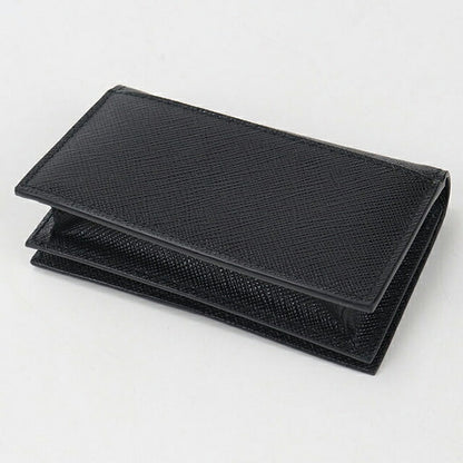 中古 プラダ 名刺入れ メンズ ブランド PRADA サフィアーノレザー ブラック 小物 USDPR105436011