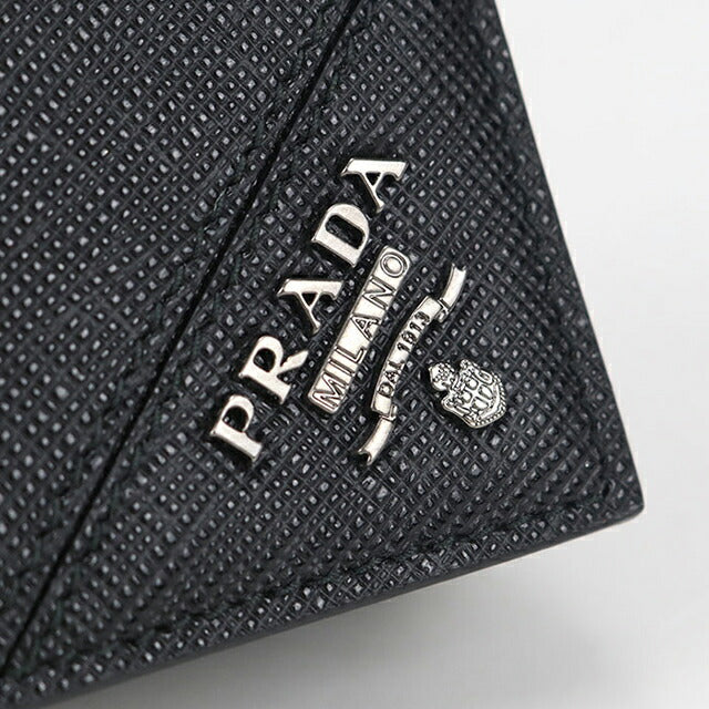中古 プラダ 名刺入れ メンズ ブランド PRADA サフィアーノレザー ブラック 小物 USDPR105436011