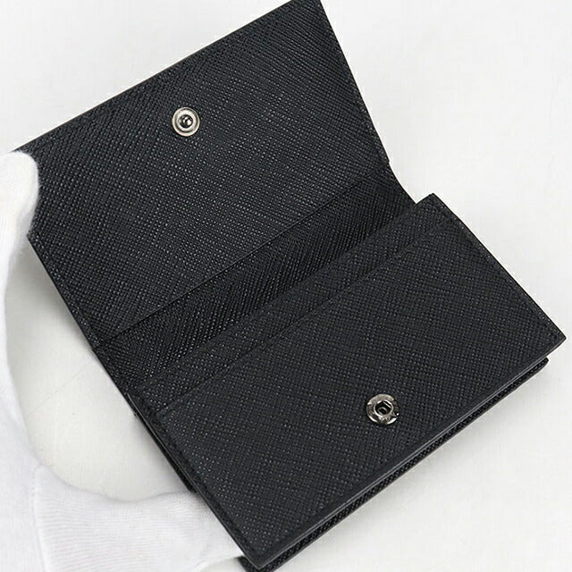 中古 プラダ 名刺入れ メンズ ブランド PRADA サフィアーノレザー ブラック 小物 USDPR105436011