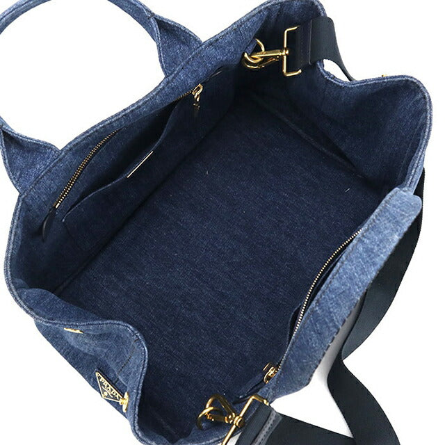 二手普拉达手提包女士品牌 PRADA Kanapa 2WAY 蓝色包 USDPR105929011