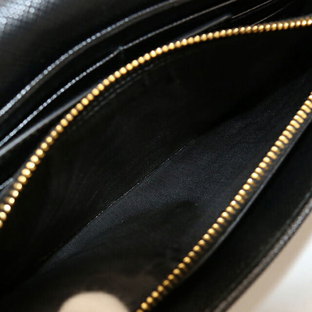 Used Prada long wallet with double fold coin purse ladies brand PRADA triangle long wallet leather 1MH132 UZ0 F0X3X black USDPR106274011