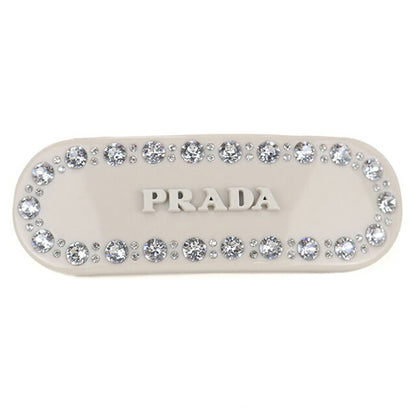 中古 プラダ バレッタ レディース ブランド PRADA プレックス ヘアクリップ 1IF043 ベージュ ヘアアクセサリー USDPR106408011