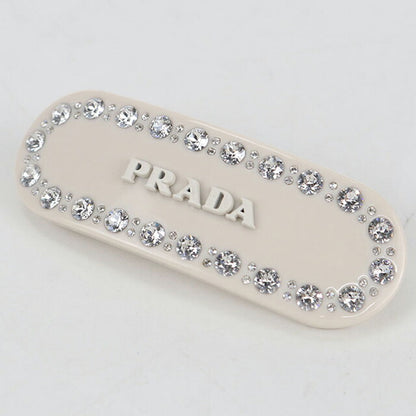 中古 プラダ バレッタ レディース ブランド PRADA プレックス ヘアクリップ 1IF043 ベージュ ヘアアクセサリー USDPR106408011