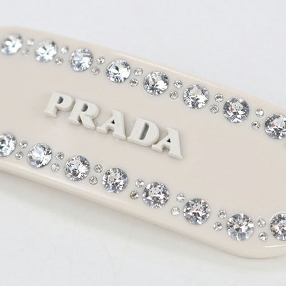 中古 プラダ バレッタ レディース ブランド PRADA プレックス ヘアクリップ 1IF043 ベージュ ヘアアクセサリー USDPR106408011