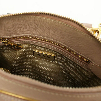 Used Prada Handbag Ladies Brand PRADA Saffiano Leather Mini Bag Leather BL0838 Beige USDPR107055011