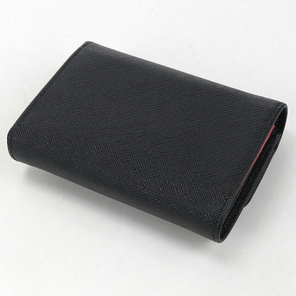 中古 プラダ 三つ折り財布 三折財布 レディース ブランド PRADA サフィアーノマルチカラー ブラック 財布 USDPR107077011