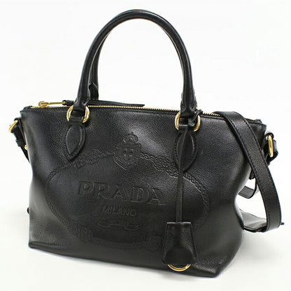 Used Prada handbag ladies brand PRADA 2WAY leather 1BA111 black USDPR107222011