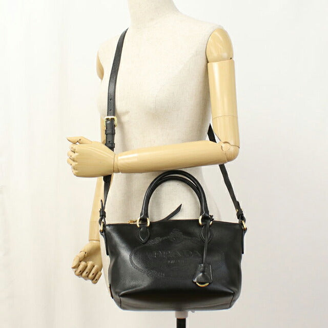 Used Prada handbag ladies brand PRADA 2WAY leather 1BA111 black USDPR107222011