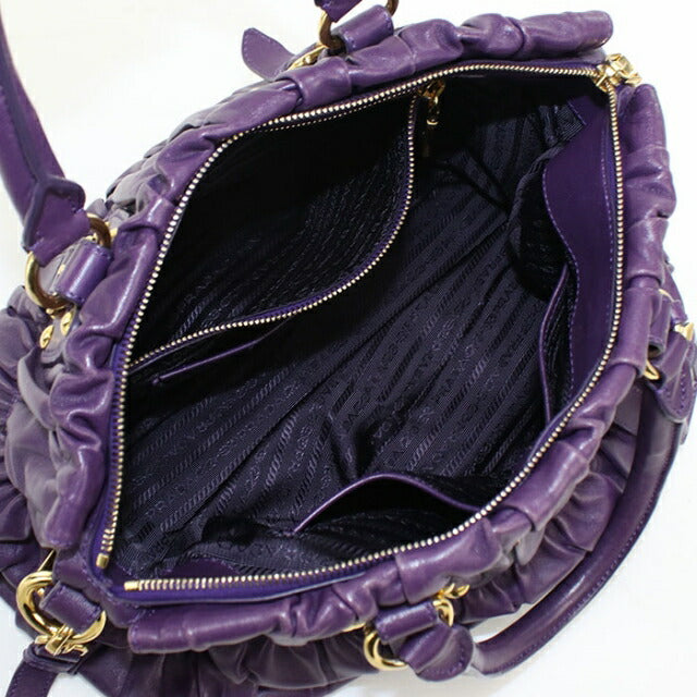 Used Prada tote bag ladies brand PRADA 2WAY handbag leather purple USDPR107229011