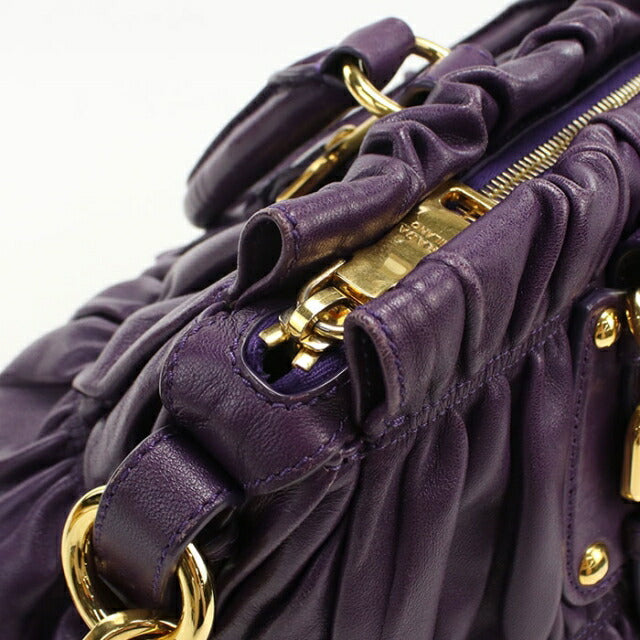 Used Prada tote bag ladies brand PRADA 2WAY handbag leather purple USDPR107229011