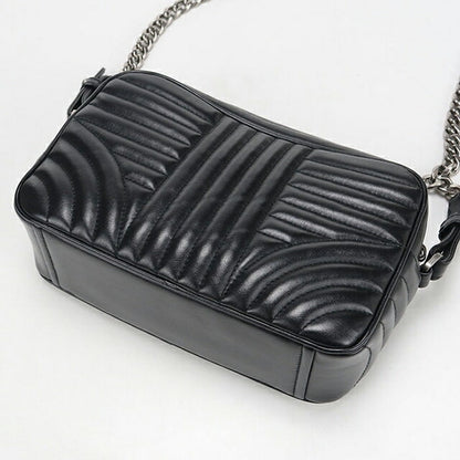 中古 プラダ ショルダーバッグ レディース ブランド PRADA ダイアグラム チェーンバッグ レザー 1BH083 ブラック USDPR107563011