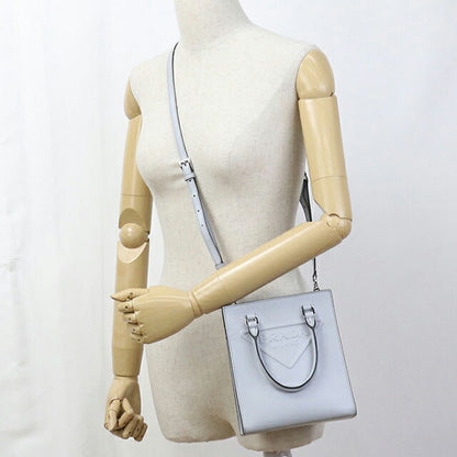 Used Prada tote bag ladies brand PRADA triangle logo 2WAY mini leather 1BA333 blue USDPR107568011