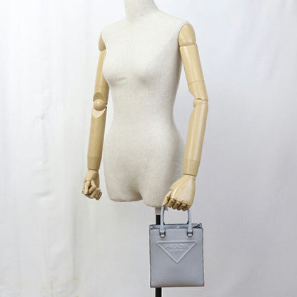 Used Prada tote bag ladies brand PRADA triangle logo 2WAY mini leather 1BA333 blue USDPR107568011