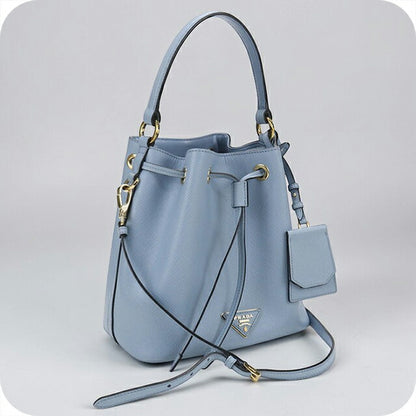 Used Prada handbag ladies brand PRADA saffiano leather 2WAY 1BE032 blue USDPR107743011