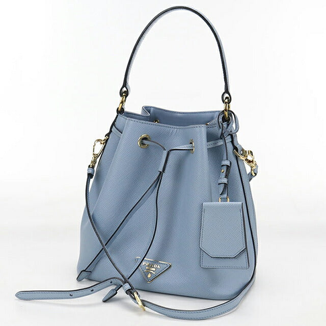 Used Prada handbag ladies brand PRADA saffiano leather 2WAY 1BE032 blue USDPR107743011