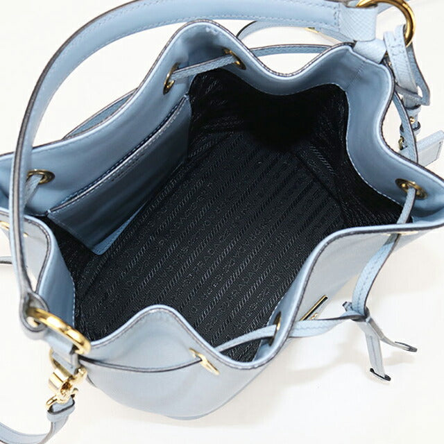 Used Prada handbag ladies brand PRADA saffiano leather 2WAY 1BE032 blue USDPR107743011