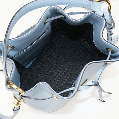 Used Prada handbag ladies brand PRADA saffiano leather 2WAY 1BE032 blue USDPR107743011