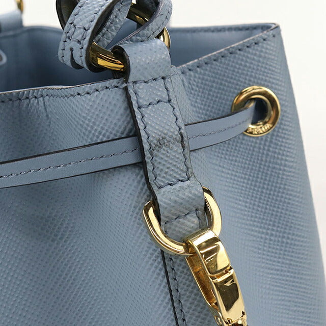 Used Prada handbag ladies brand PRADA saffiano leather 2WAY 1BE032 blue USDPR107743011