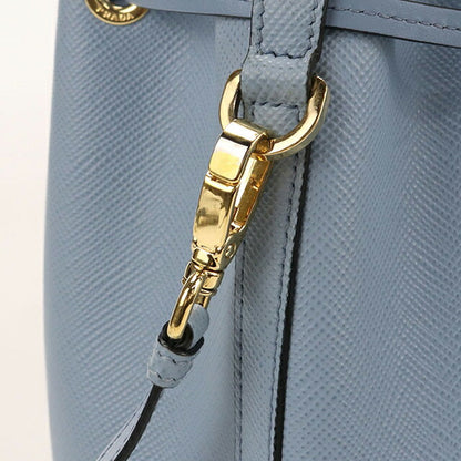 Used Prada handbag ladies brand PRADA saffiano leather 2WAY 1BE032 blue USDPR107743011