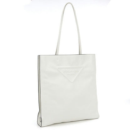 中古 プラダ トートバッグ レディース ブランド PRADA トライアングルロゴ レザー 1BG429 ホワイト USDPR107807011