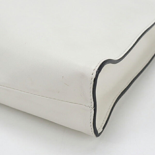 中古 プラダ トートバッグ レディース ブランド PRADA トライアングルロゴ レザー 1BG429 ホワイト USDPR107807011