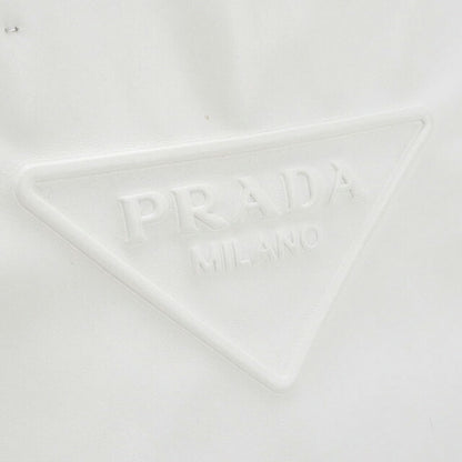 中古 プラダ トートバッグ レディース ブランド PRADA トライアングルロゴ レザー 1BG429 ホワイト USDPR107807011