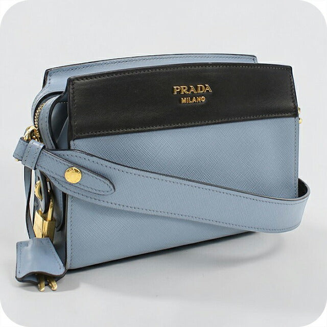Used Prada shoulder bag ladies brand PRADA 2WAY leather blue USDPR108015011