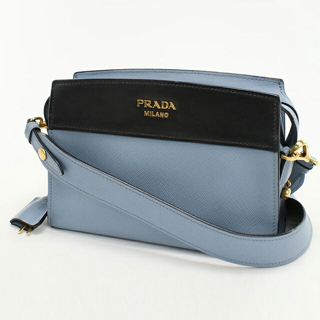 Used Prada shoulder bag ladies brand PRADA 2WAY leather blue USDPR108015011