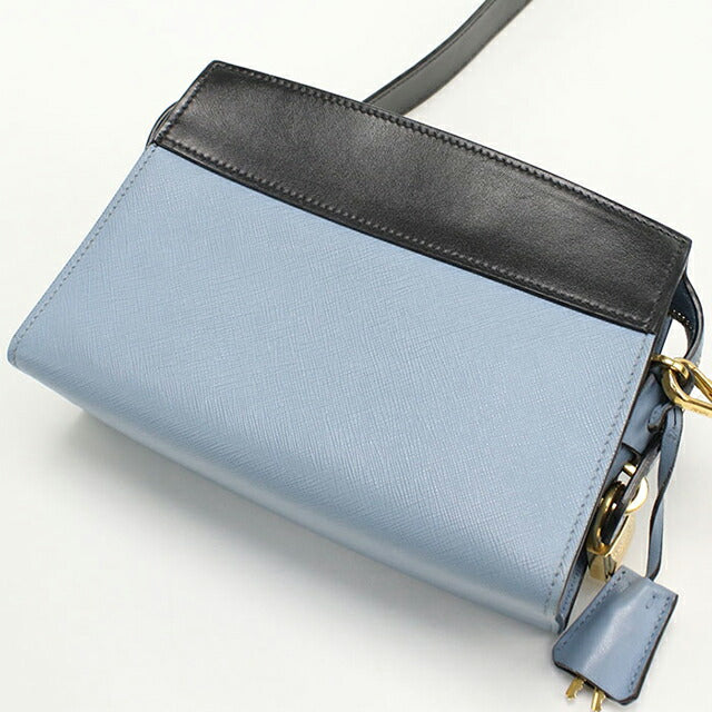 Used Prada shoulder bag ladies brand PRADA 2WAY leather blue USDPR108015011