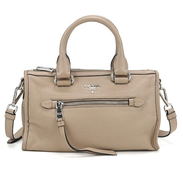 中古 プラダ ハンドバッグ レディース ブランド PRADA 2WAY レザー 1BB022 ベージュ USDPR108369011