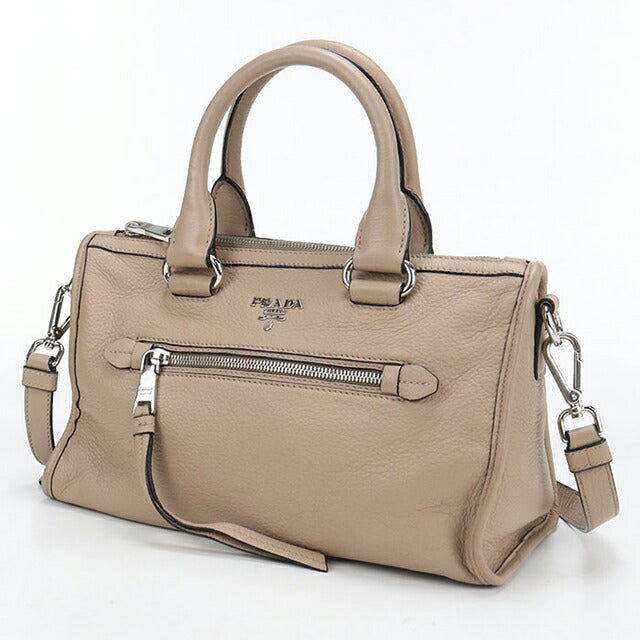 中古 プラダ ハンドバッグ レディース ブランド PRADA 2WAY レザー 1BB022 ベージュ USDPR108369011