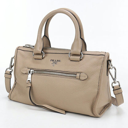 中古 プラダ ハンドバッグ レディース ブランド PRADA 2WAY レザー 1BB022 ベージュ USDPR108369011