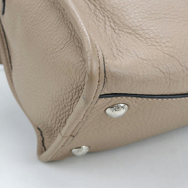 中古 プラダ ハンドバッグ レディース ブランド PRADA 2WAY レザー 1BB022 ベージュ USDPR108369011