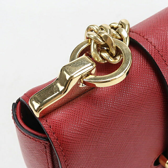 中古 プラダ 斜め掛け ショルダーバッグ レディース ブランド PRADA サフィアーノレザー チェーン レザー １BD219 レッド USDPR108565011