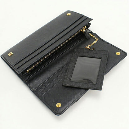 中古 プラダ 長財布二折 レディース ブランド PRADA サフィアーノレザー レザー 1MH132 ブラック USDPR108606011