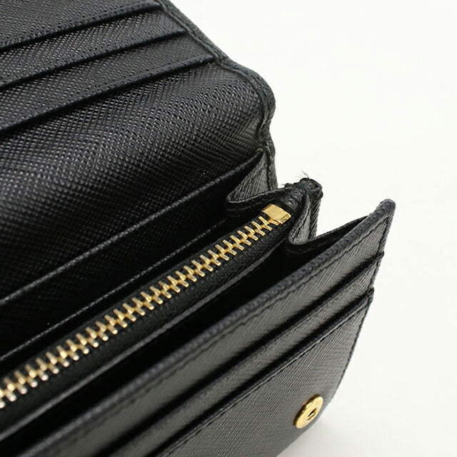 中古 プラダ 長財布二折 レディース ブランド PRADA サフィアーノレザー レザー 1MH132 ブラック USDPR108606011